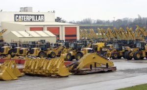 CAT Equipment In Rows