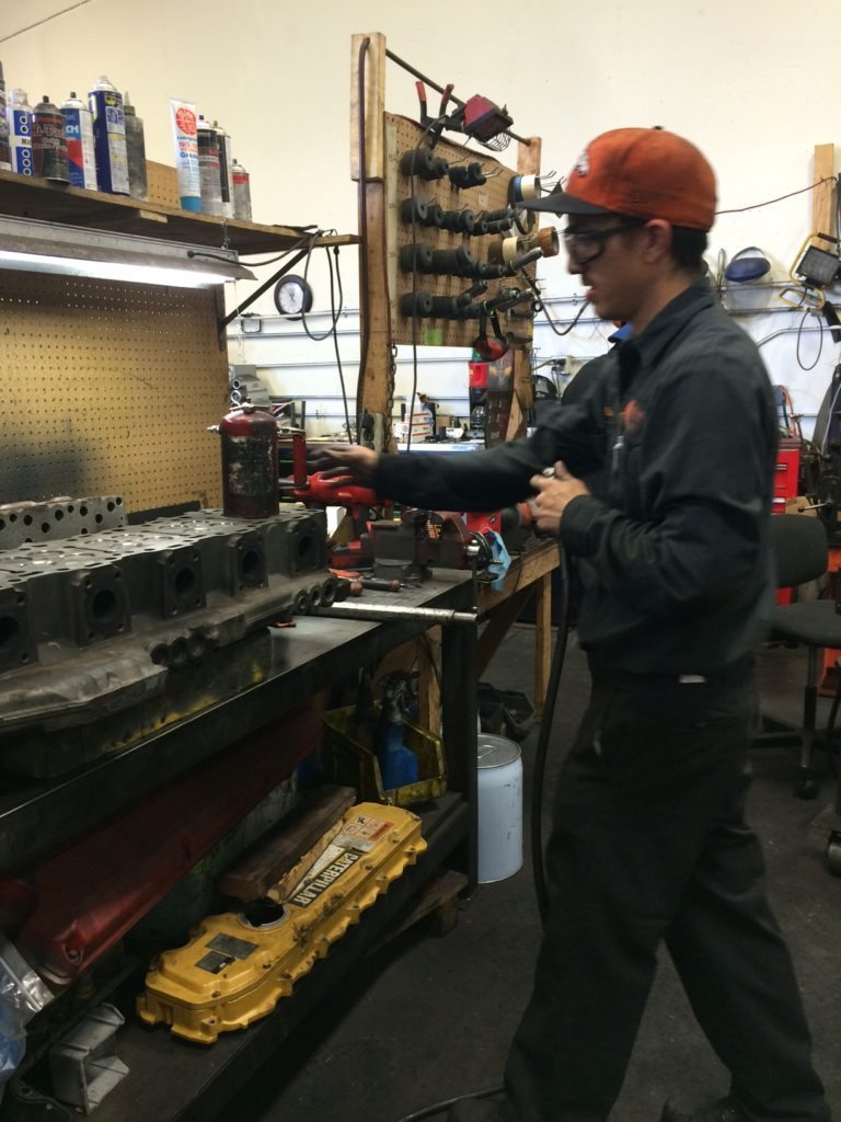 Applying Brake Clean